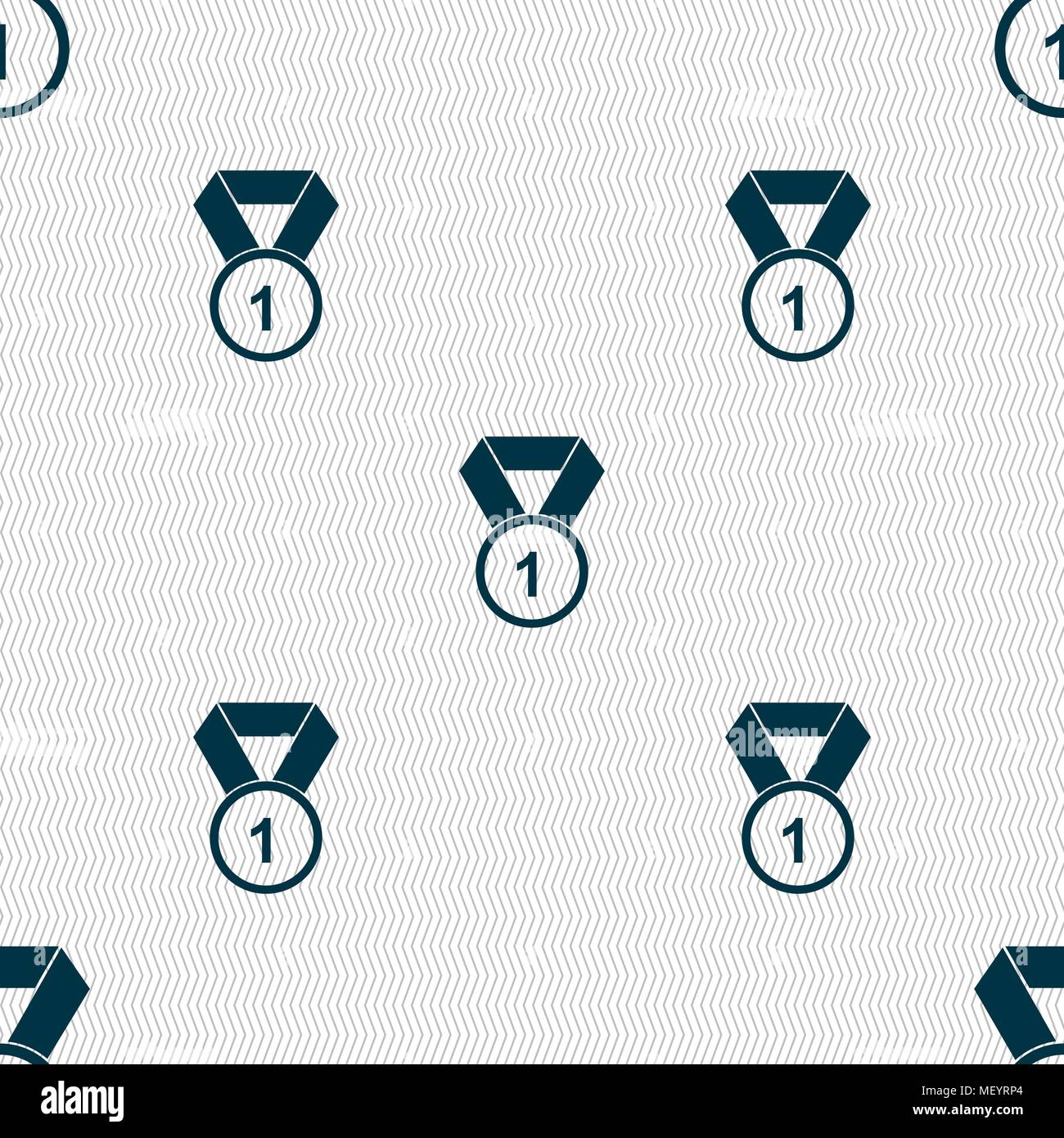 award medal icon sign. Seamless pattern with geometric texture. Vector ...