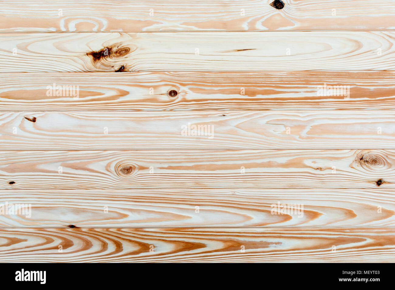 Natural brushed wood plank wall texture background Stock Photo