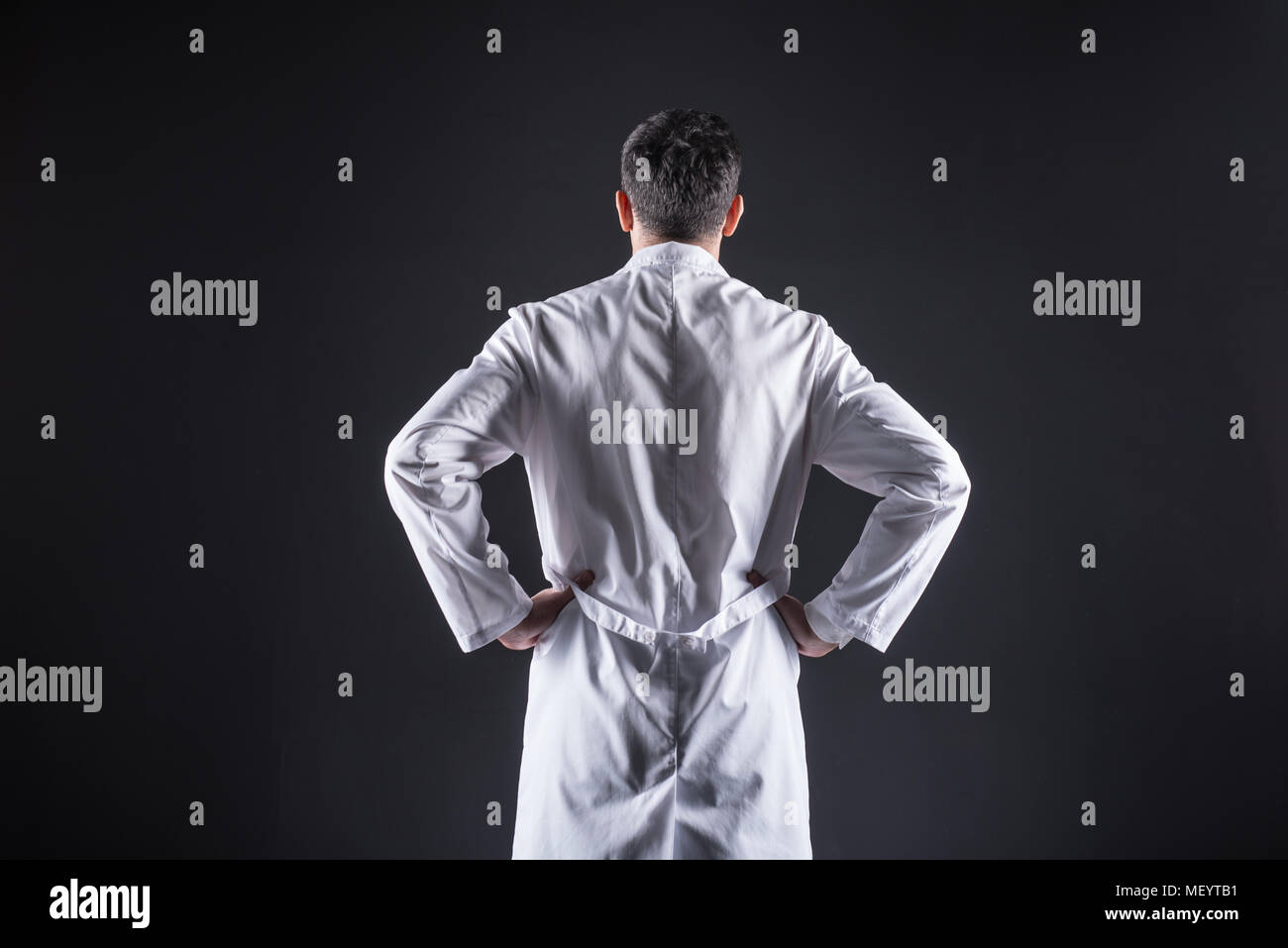 Professional nice man standing in the lab Stock Photo