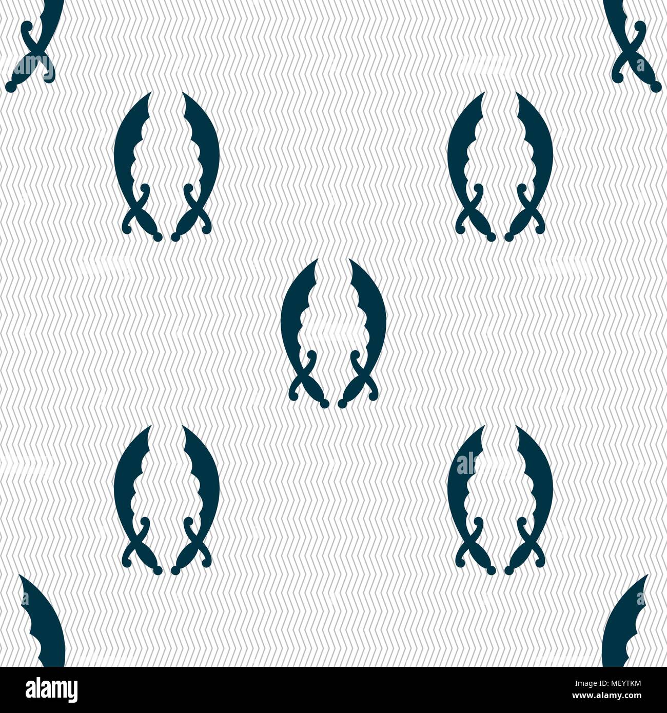 Saber sign. Seamless pattern with geometric texture. Vector illustration Stock Vector