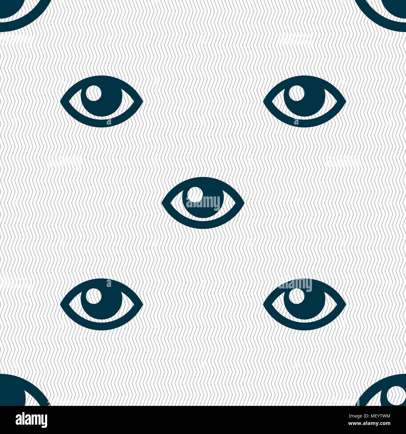 Eye sign. Seamless pattern with geometric texture. Vector illustration Stock Vector