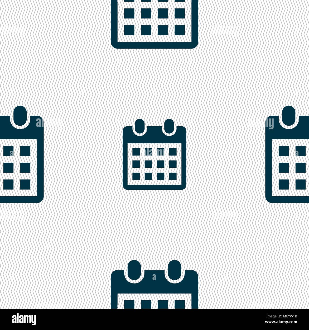 calendar page icon sign. Seamless pattern with geometric texture ...