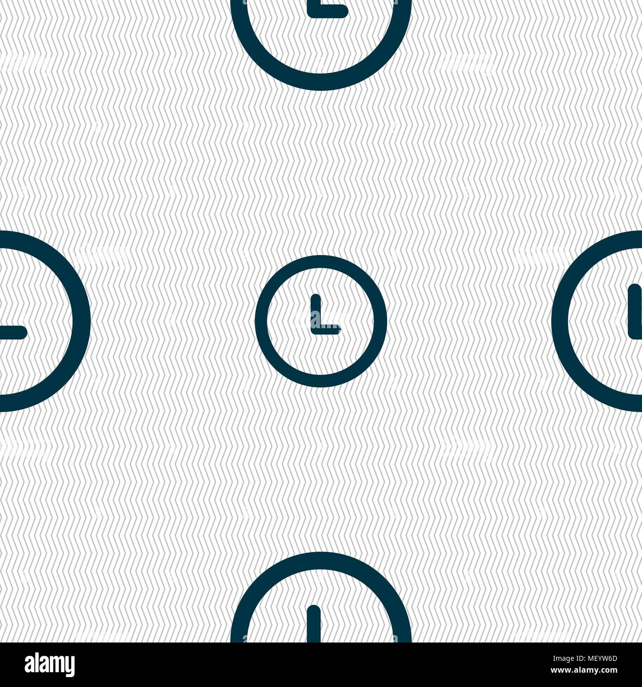 clock icon sign. Seamless pattern with geometric texture. Vector ...