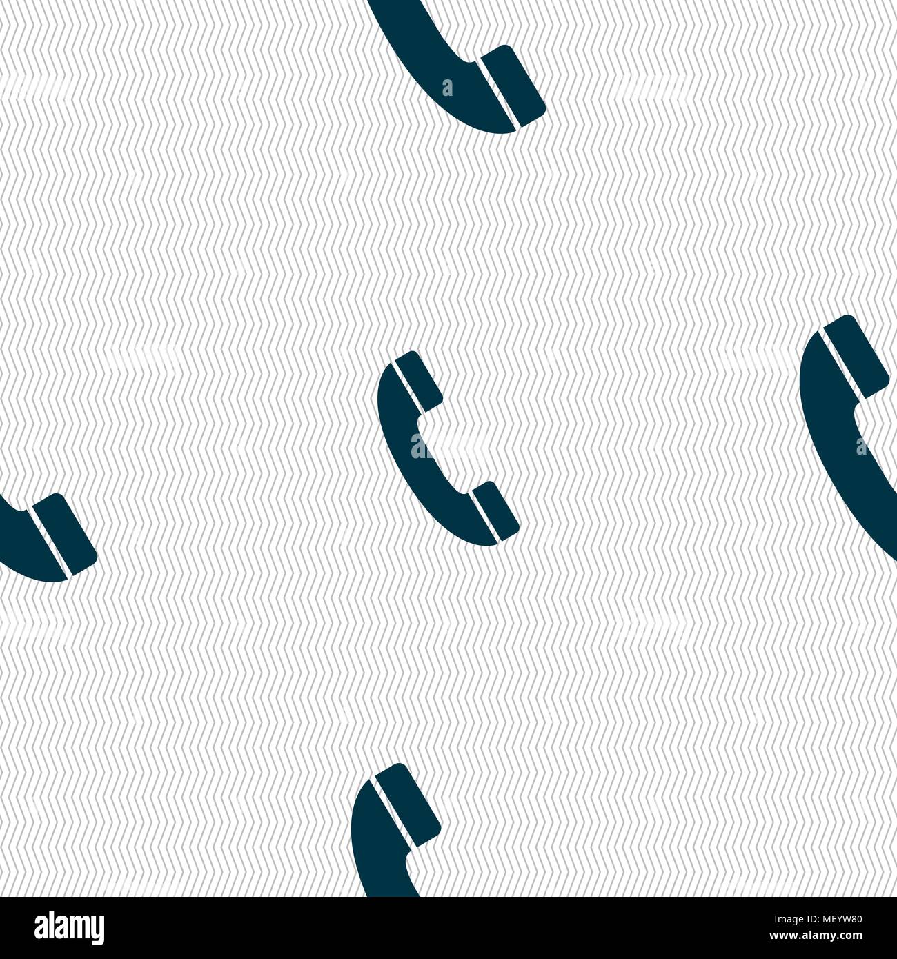Call icon sign. Seamless pattern with geometric texture. Vector ...
