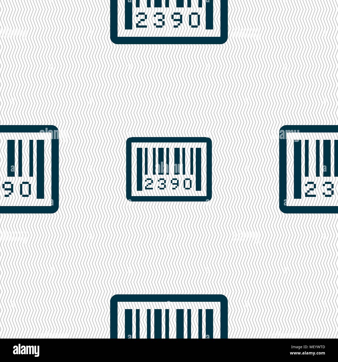barcode icon sign. Seamless pattern with geometric texture. Vector ...