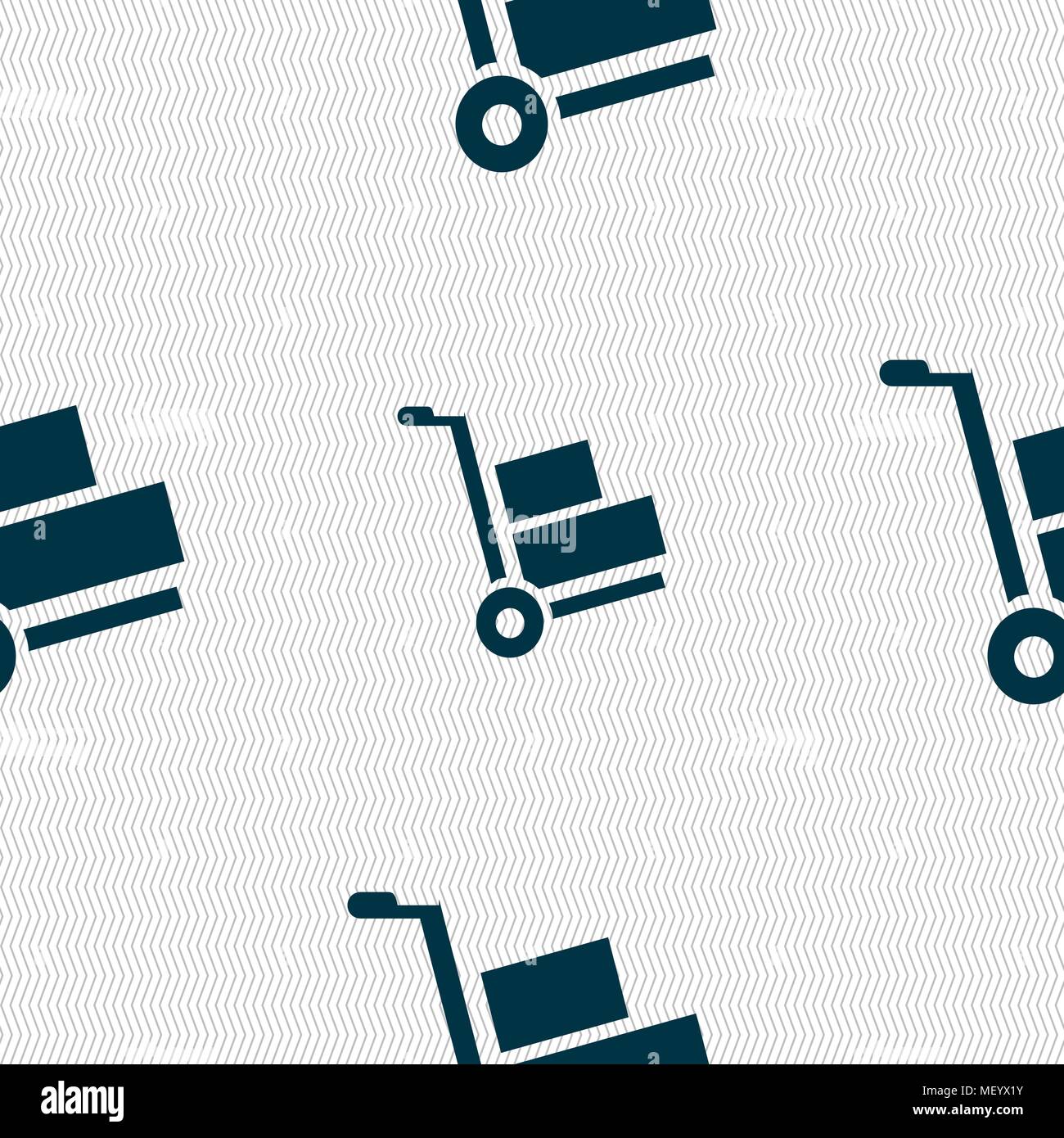 Loader icon sign. Seamless pattern with geometric texture. Vector illustration Stock Vector