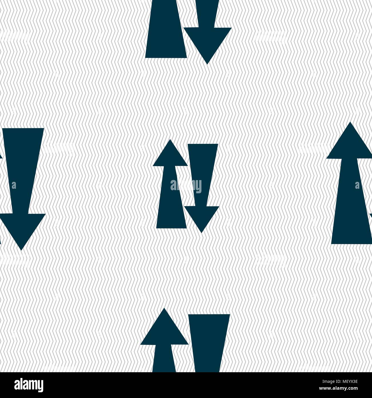 Two way traffic, icon sign. Seamless pattern with geometric texture ...