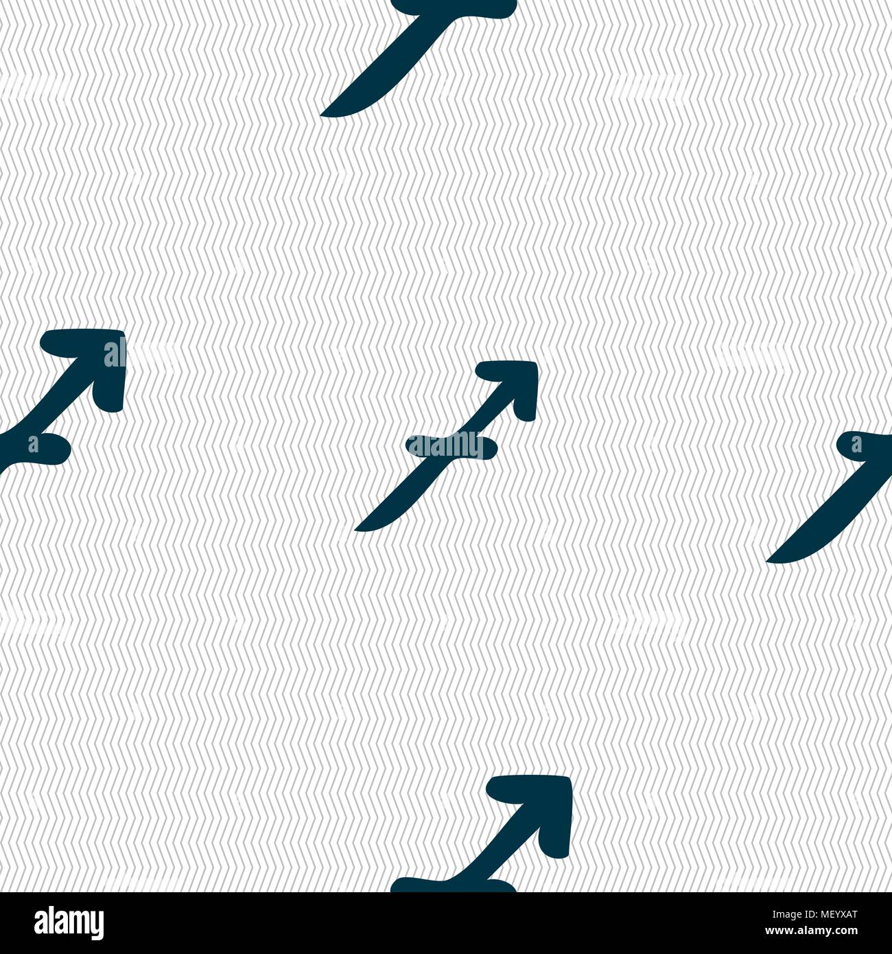 Sagittarius sign. Seamless pattern with geometric texture. Vector illustration Stock Vector