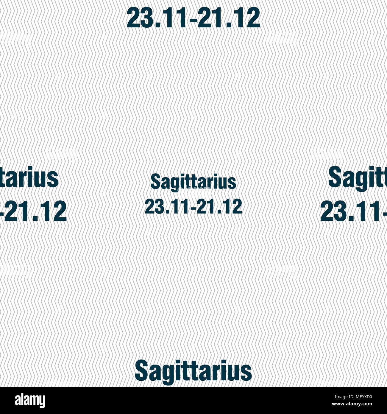 Sagittarius sign. Seamless pattern with geometric texture. Vector illustration Stock Vector