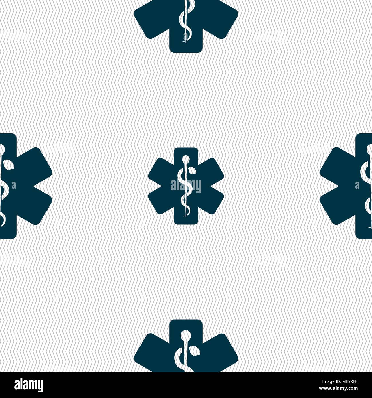Medicine sign. Seamless pattern with geometric texture. Vector illustration Stock Vector
