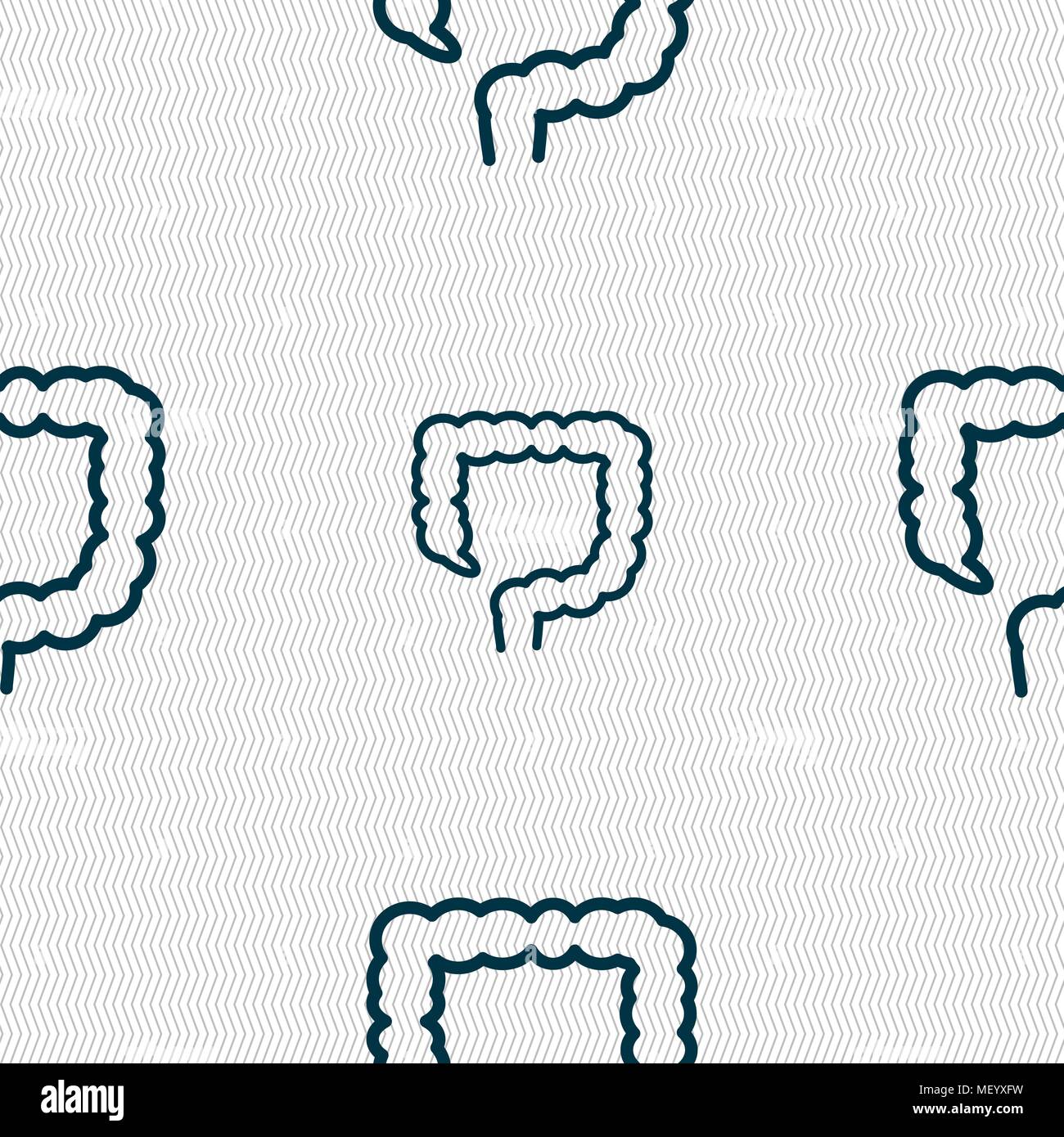 Instestine Pattern large intestine sign. Seamless pattern with geometric texture. Vector ...