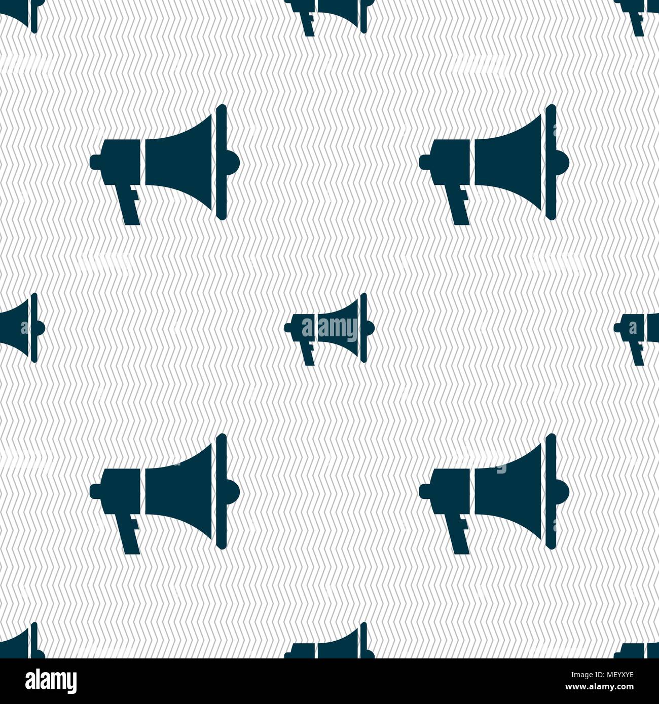 Gramophone web icon sign. Seamless pattern with geometric texture ...