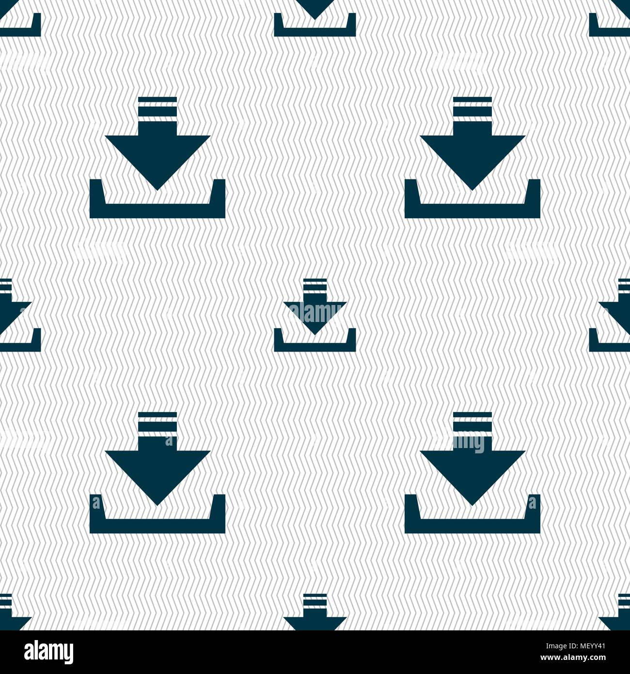Restore icon sign. Seamless pattern with geometric texture. Vector ...