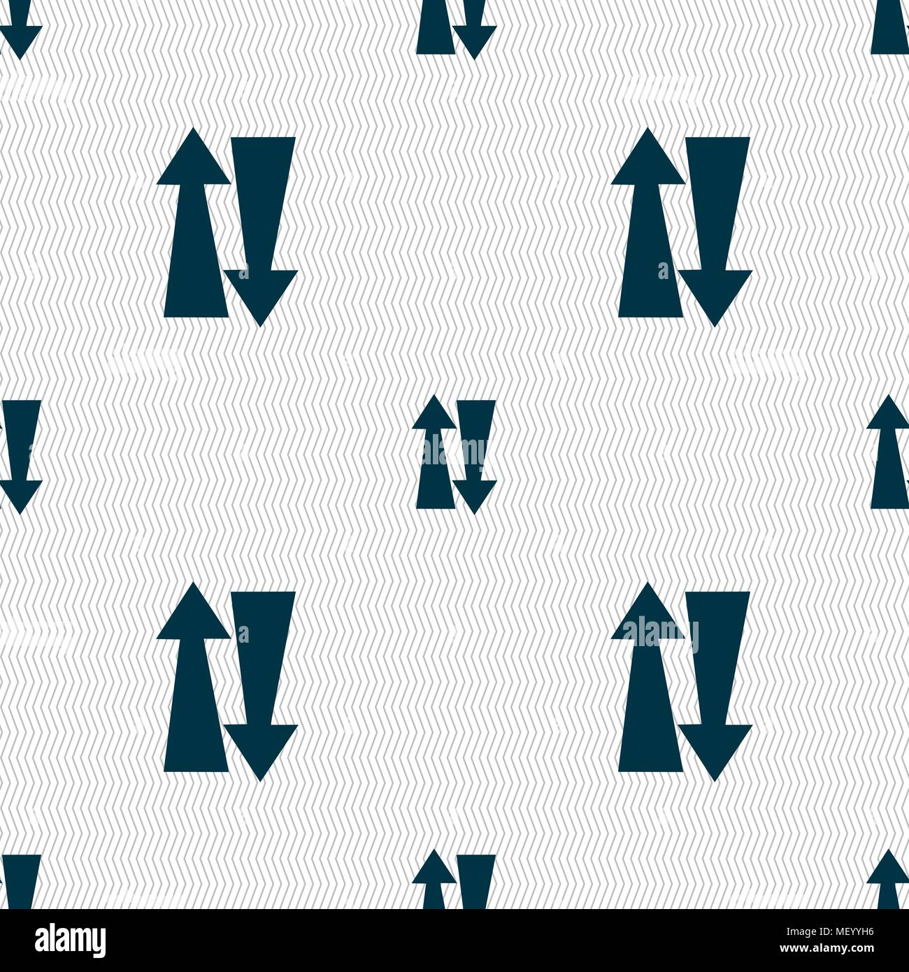 Two way traffic, icon sign. Seamless pattern with geometric texture ...