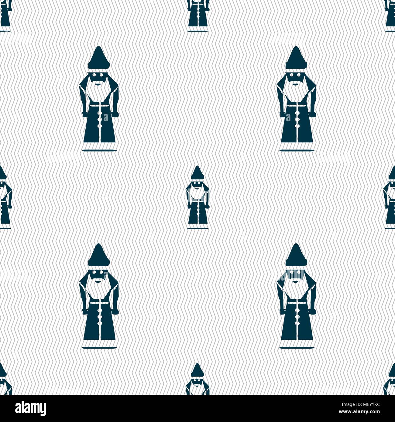 Santa Claus icon sign. Seamless pattern with geometric texture. Vector ...