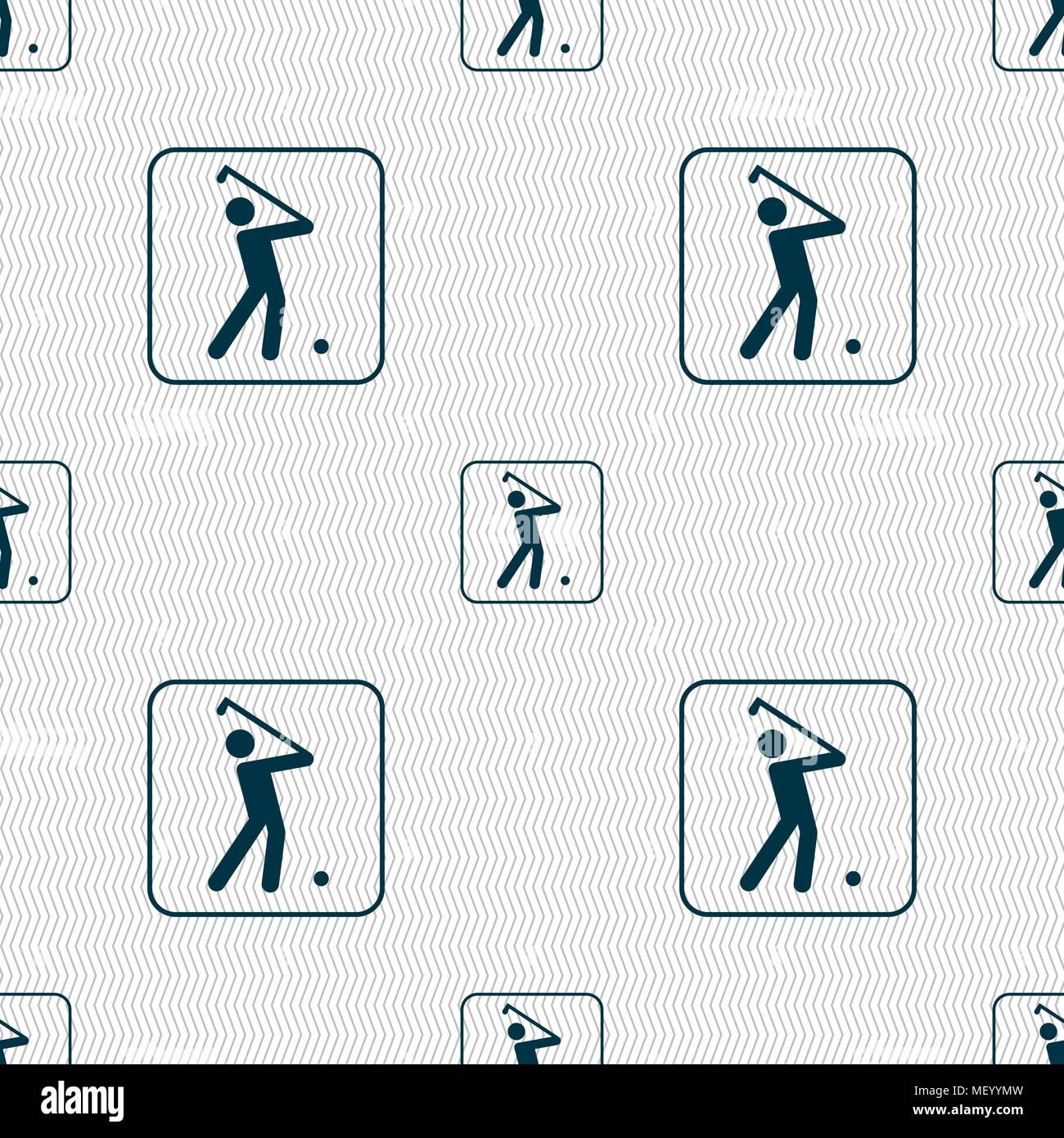 Golf sign. Seamless pattern with geometric texture. Vector illustration Stock Vector