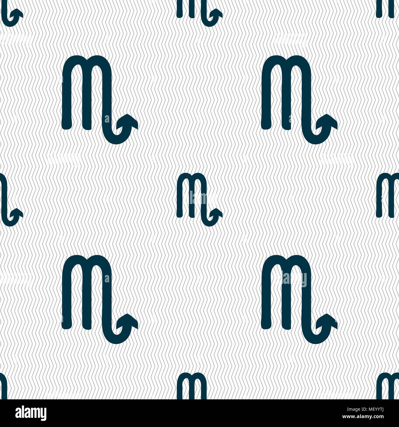 Scorpio sign. Seamless pattern with geometric texture. Vector ...