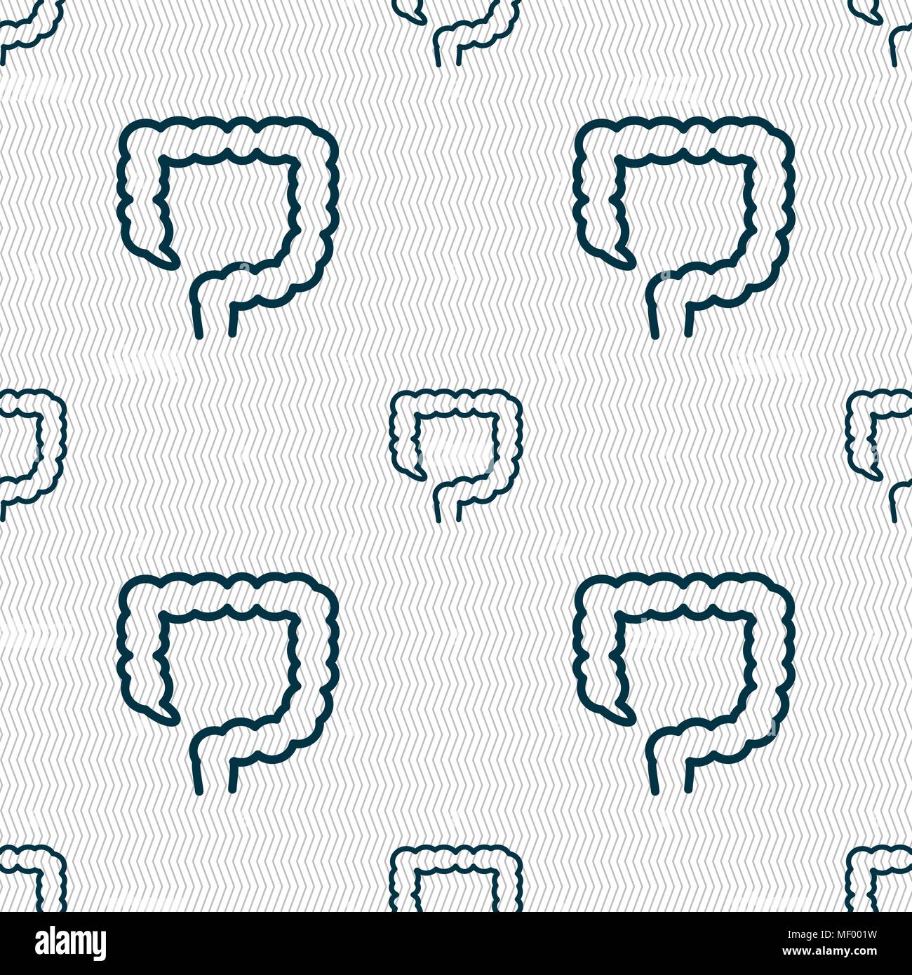 Instestine Pattern large intestine sign. Seamless pattern with geometric texture. Vector ...