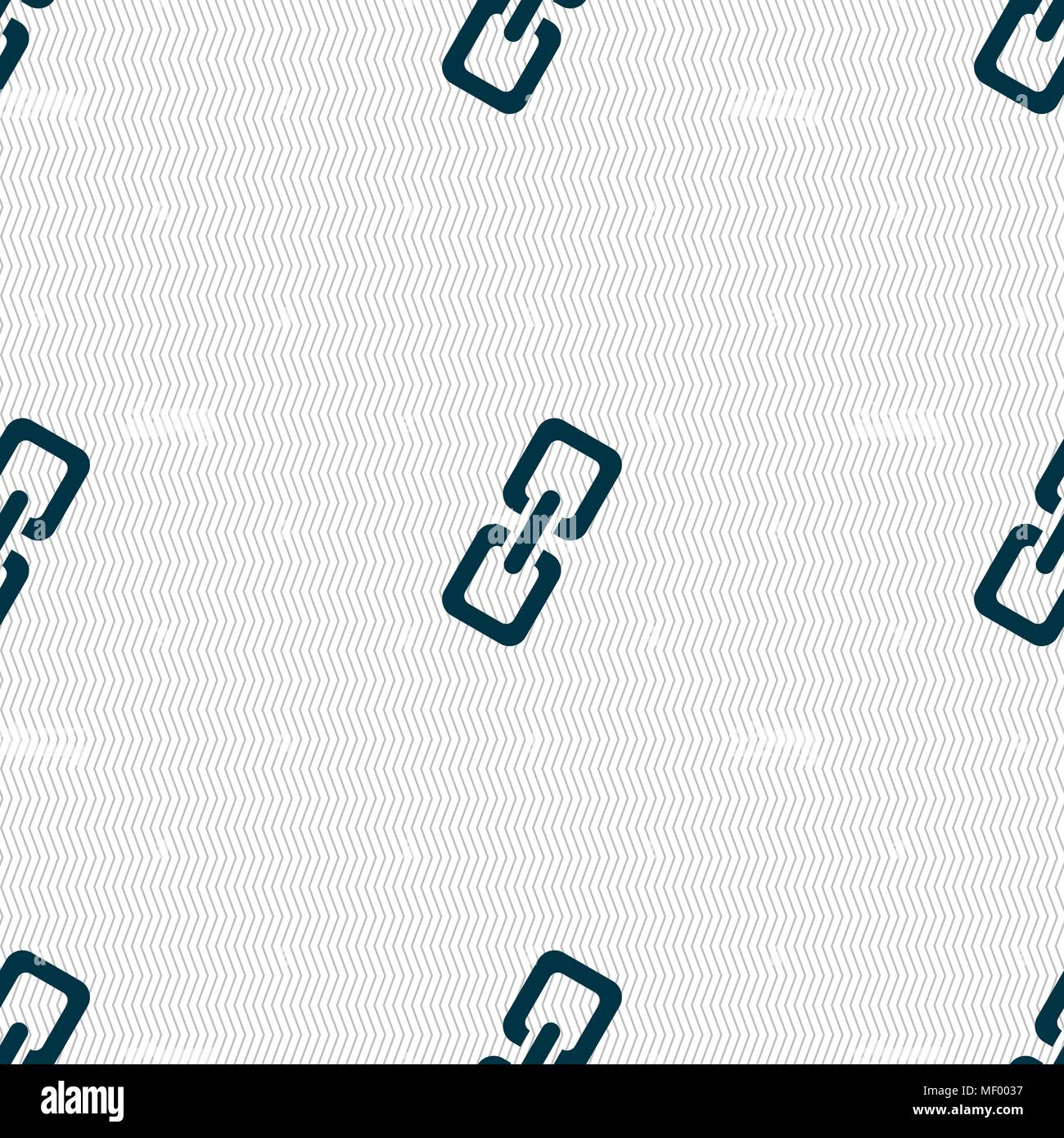 link icon sign. Seamless pattern with geometric texture. Vector illustration Stock Vector