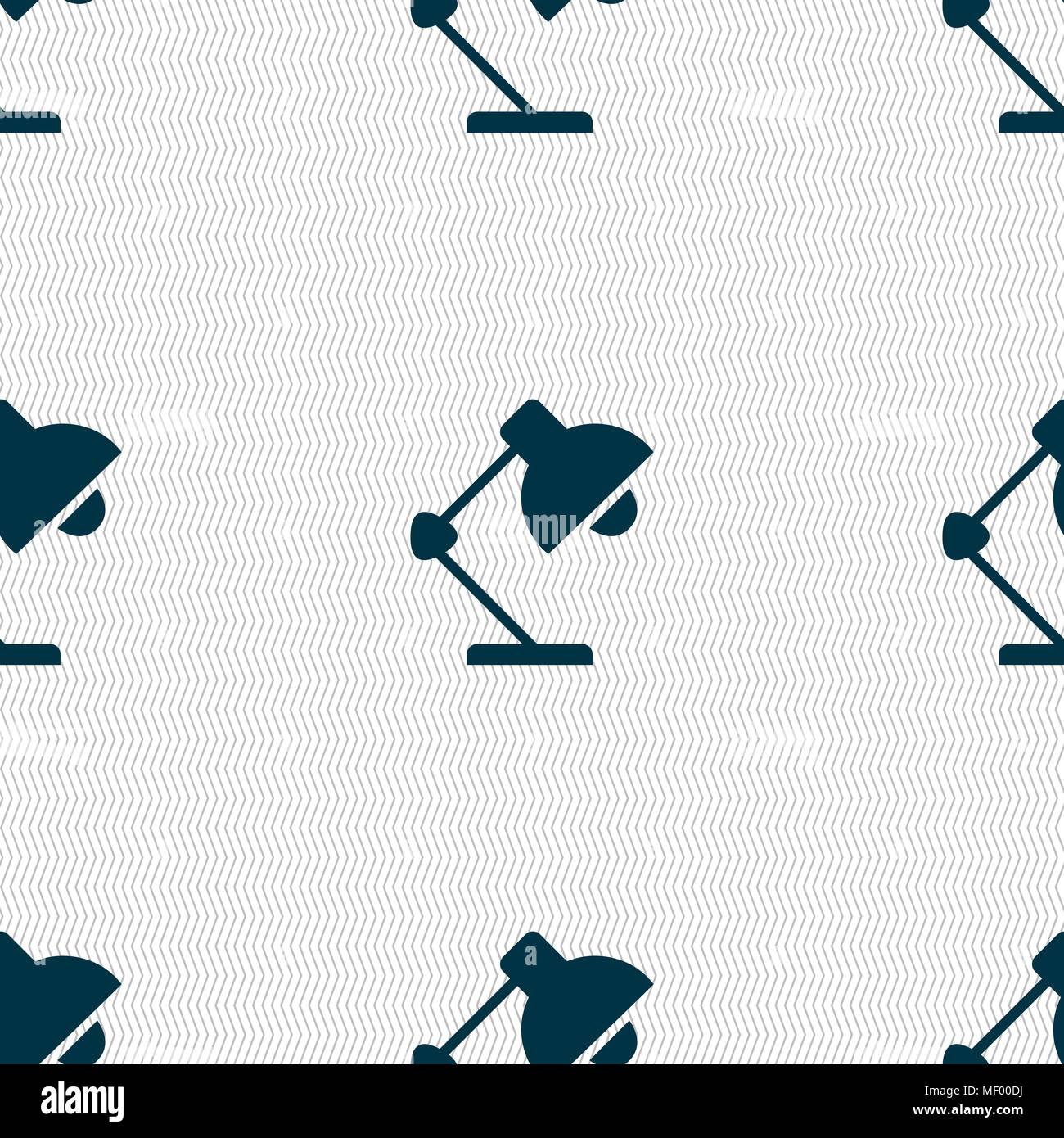 Reading-lamp and lighting, illumination icon sign. Seamless pattern ...