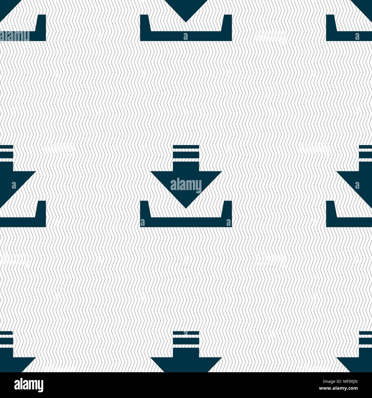 Restore icon sign. Seamless pattern with geometric texture. Vector illustration Stock Vector