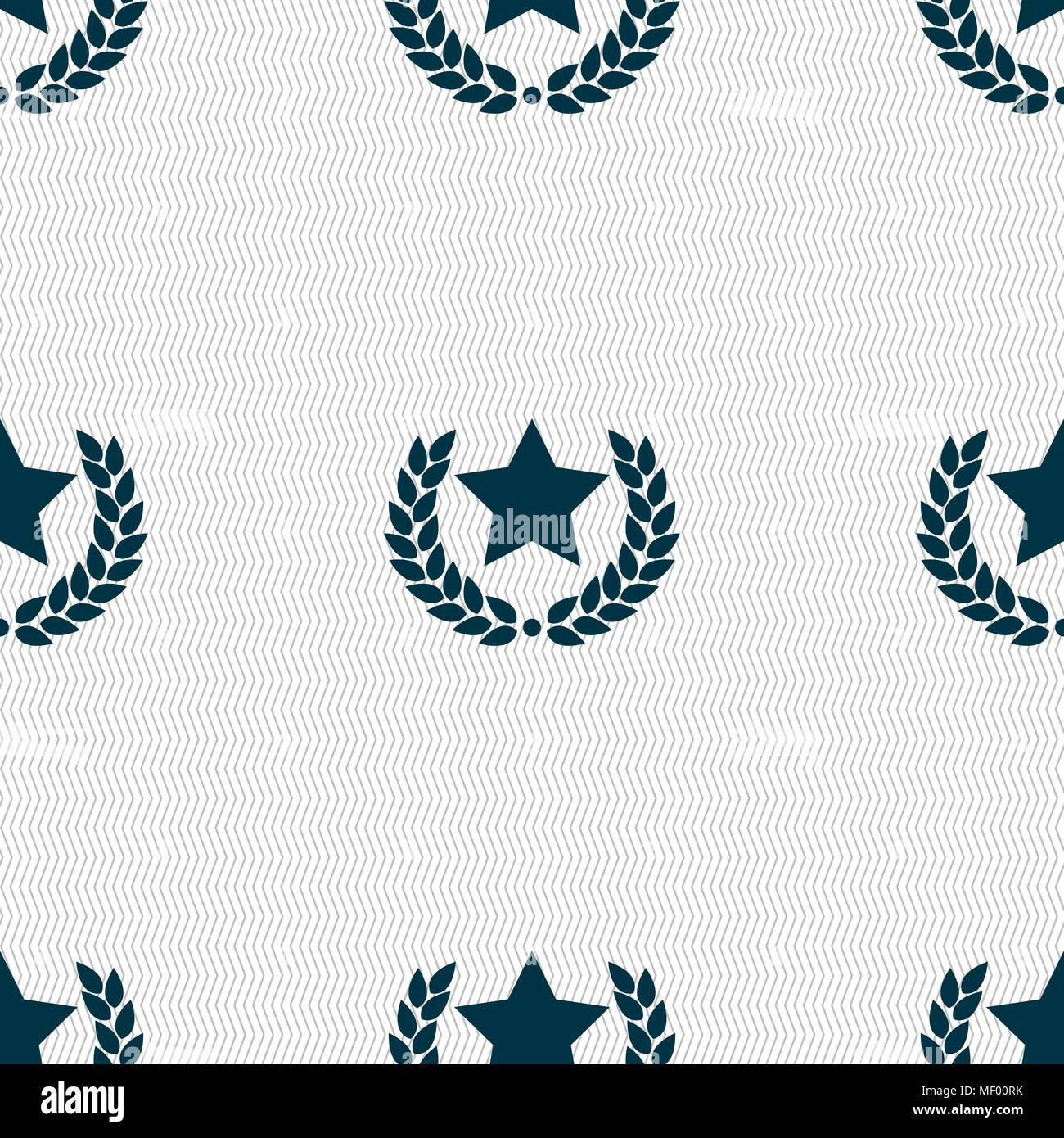 Star award icon sign. Seamless pattern with geometric texture. Vector ...