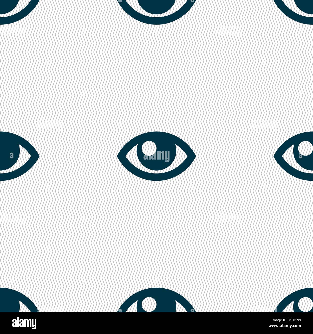 Eye sign. Seamless pattern with geometric texture. Vector illustration Stock Vector