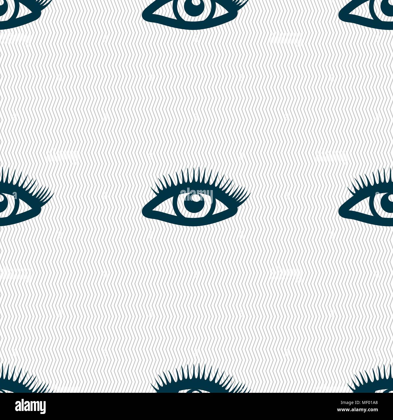 eyelashes sign. Seamless pattern with geometric texture. Vector ...