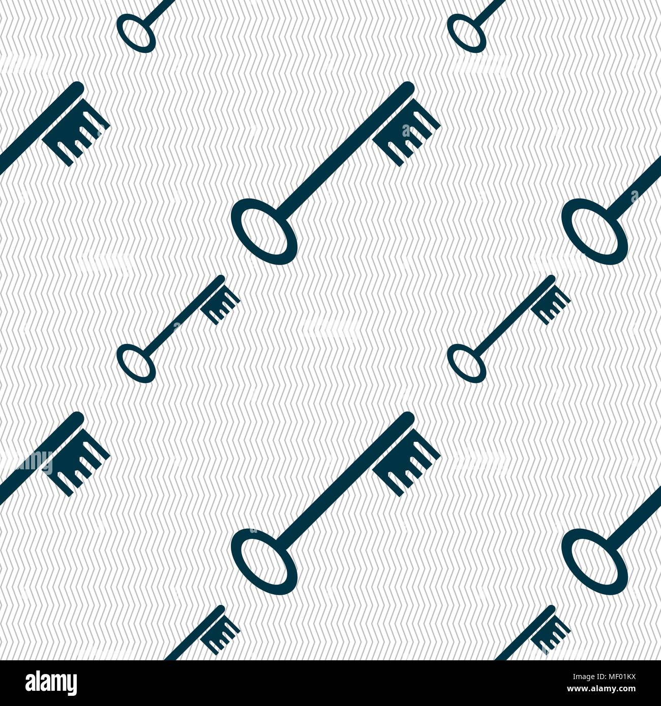 Key icon sign. Seamless pattern with geometric texture. Vector ...