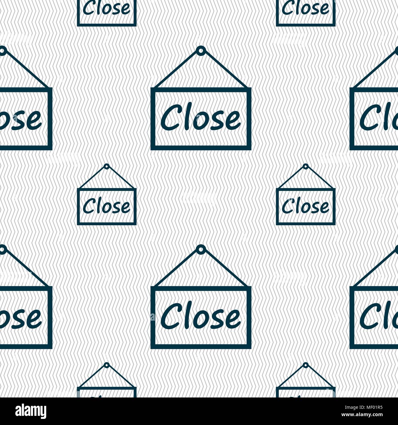 close icon sign. Seamless pattern with geometric texture. Vector ...
