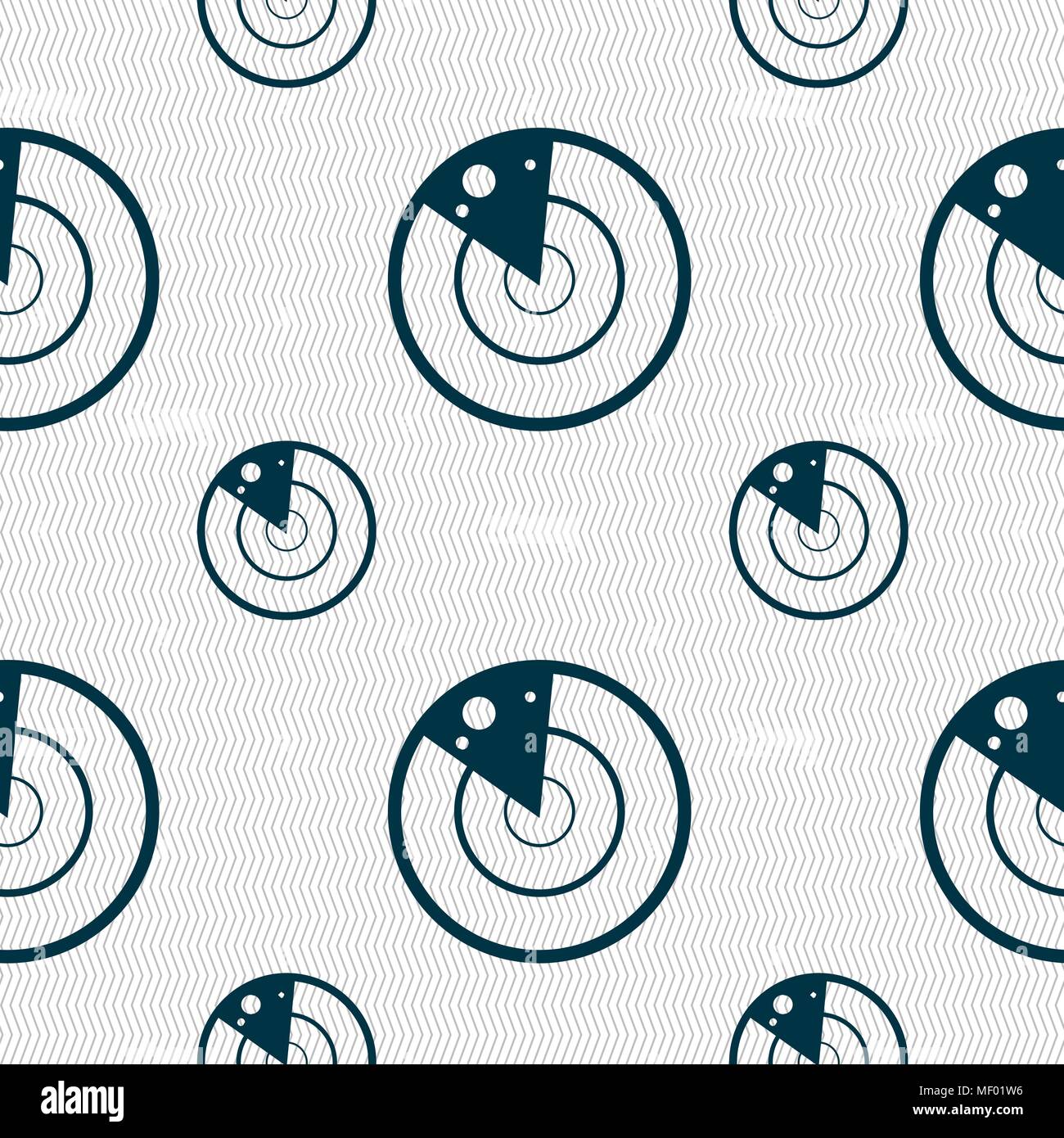 radar icon sign. Seamless pattern with geometric texture. Vector ...