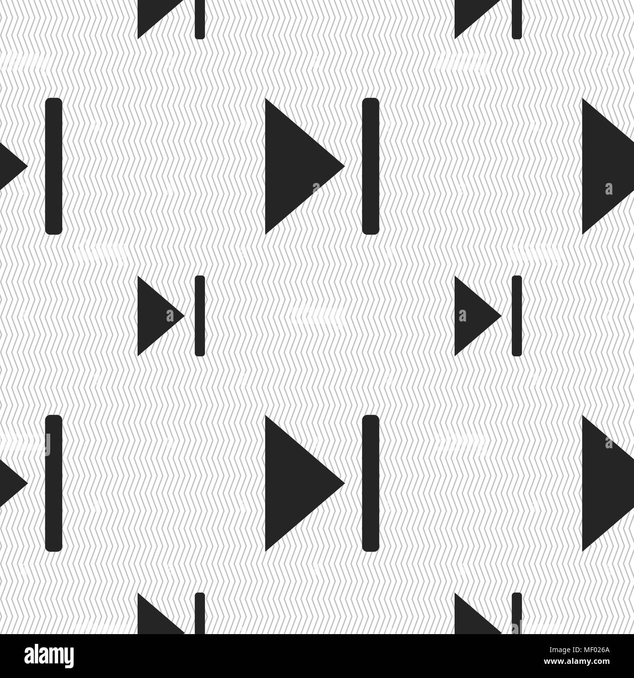 next track icon sign. Seamless pattern with geometric texture. Vector ...