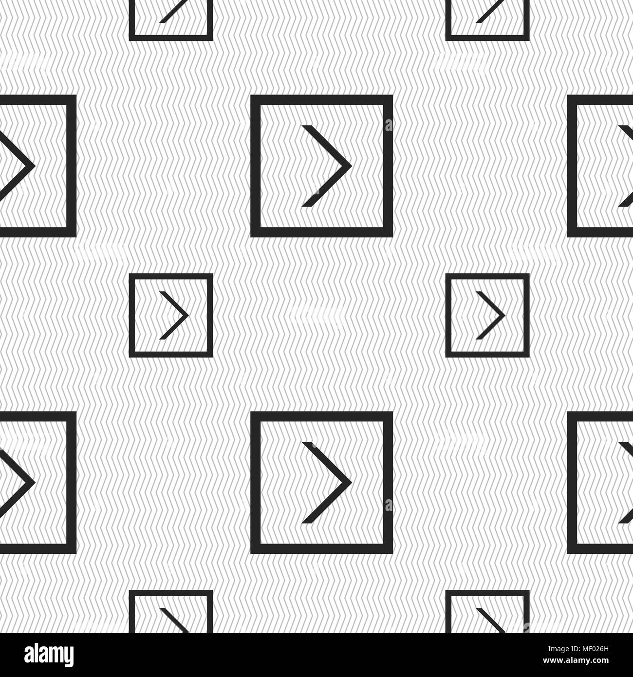 Arrow right, Next icon sign. Seamless pattern with geometric texture ...