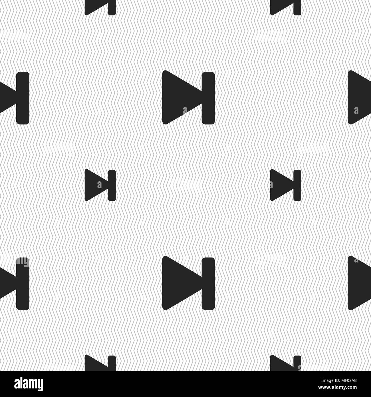 next track icon sign. Seamless pattern with geometric texture. Vector ...