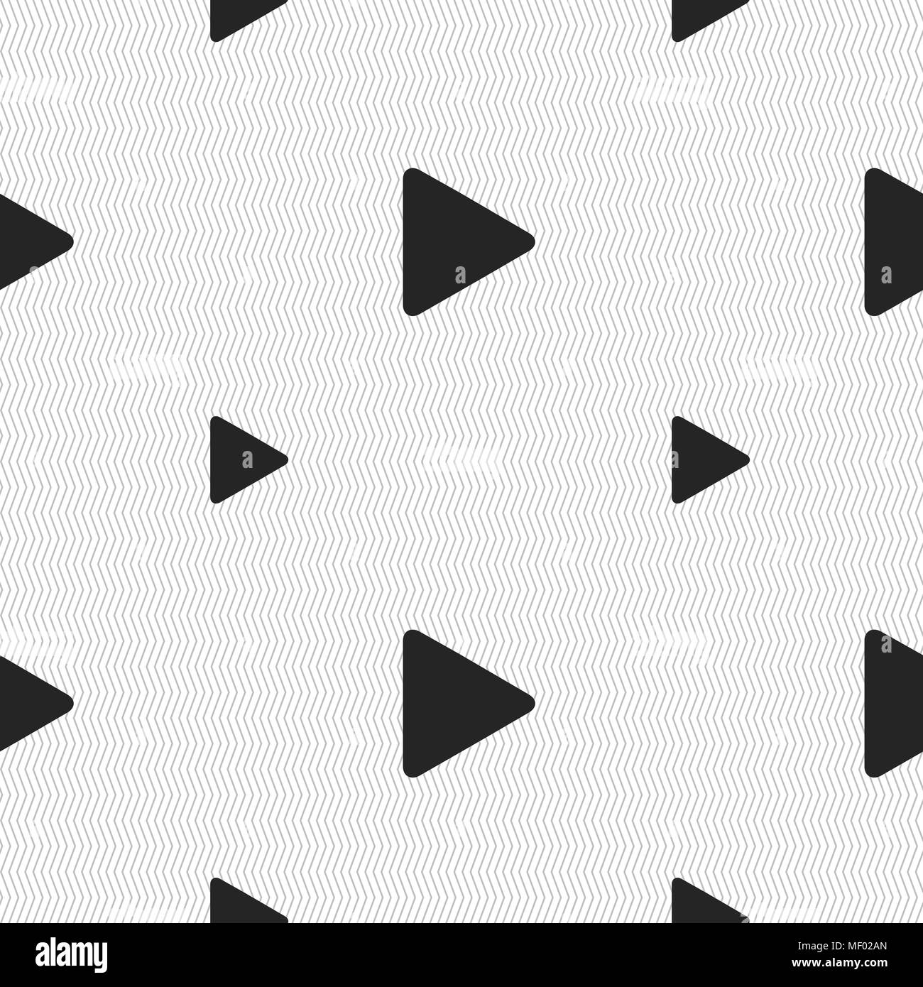 play icon sign. Seamless pattern with geometric texture. Vector ...