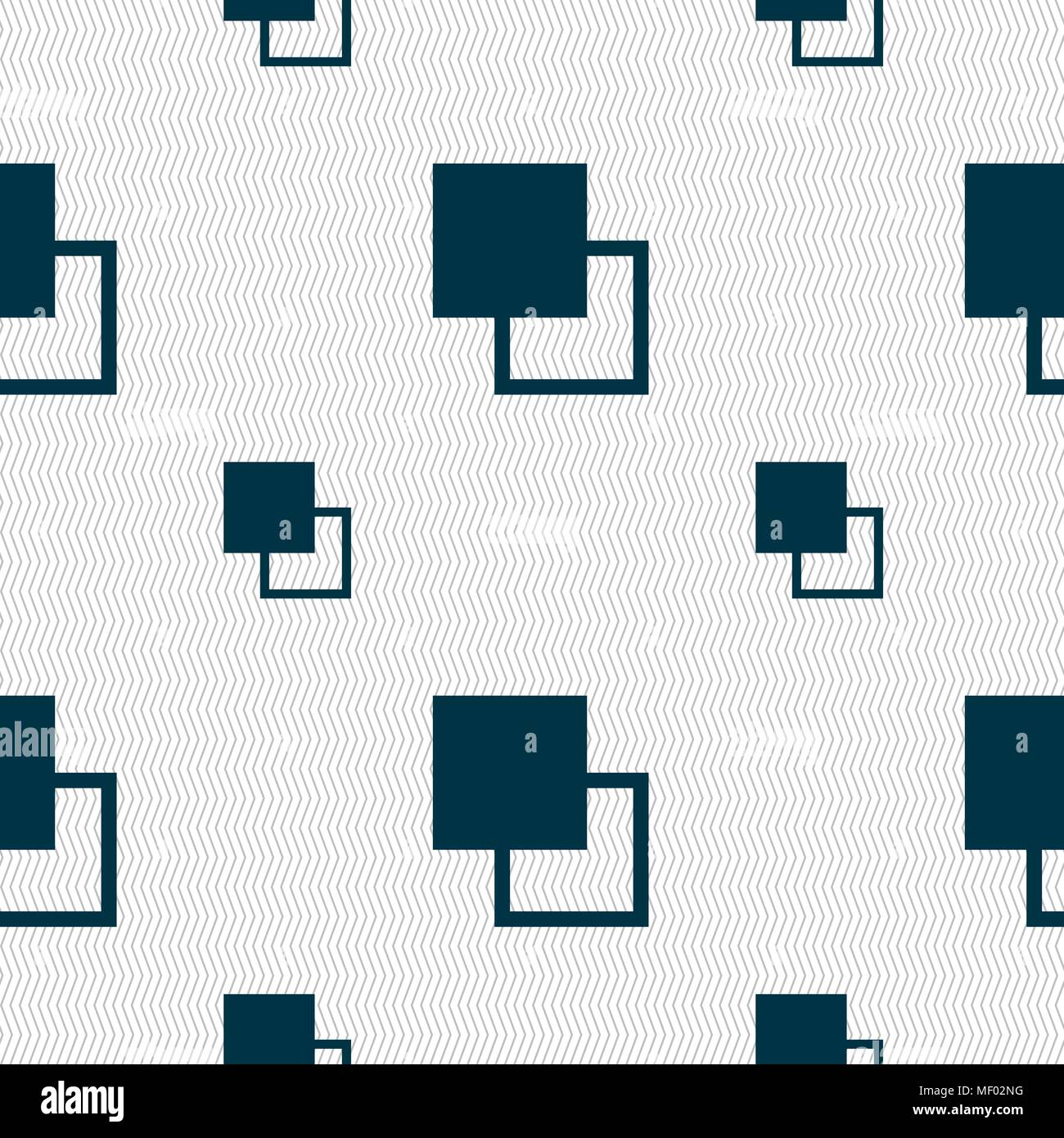 Active color toolbar icon sign. Seamless pattern with geometric texture