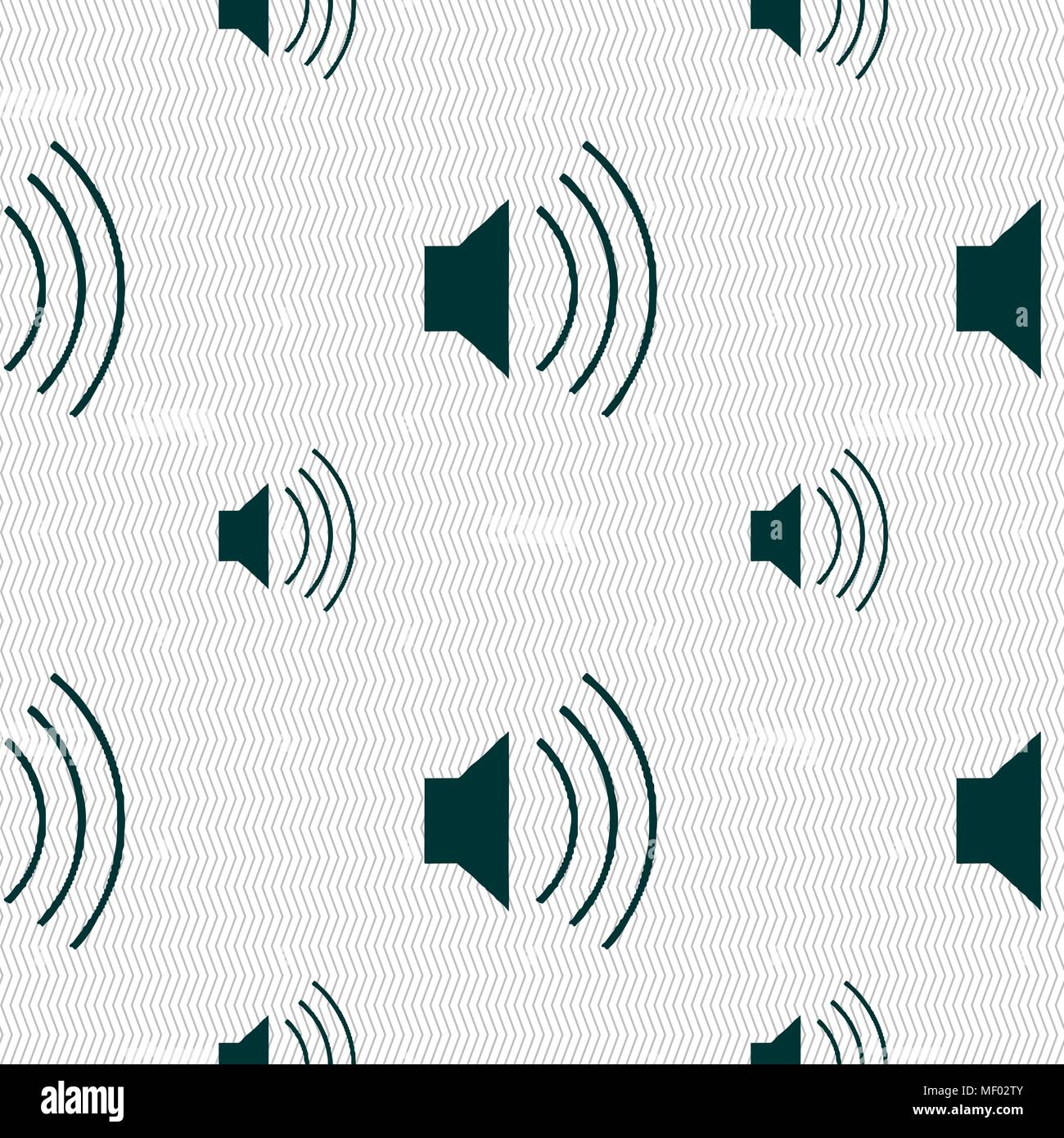 volume, sound icon sign. Seamless pattern with geometric texture ...
