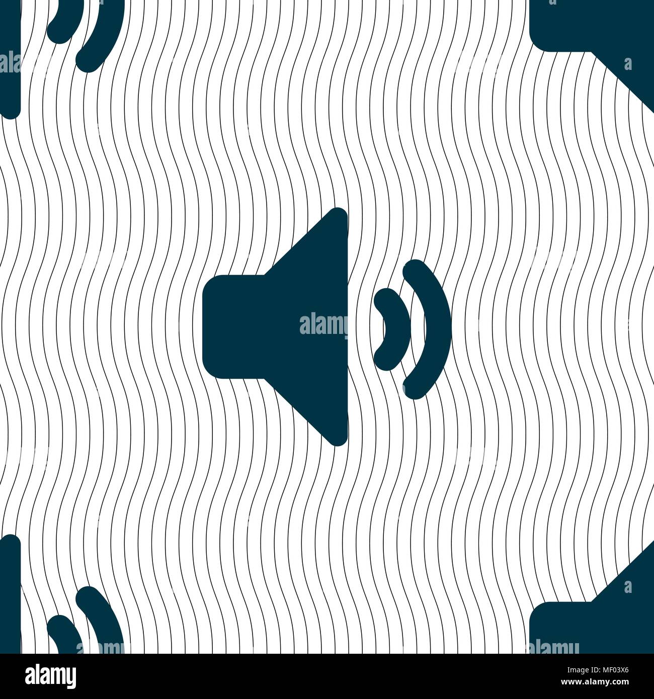 Speaker volume, Sound icon sign. Seamless pattern with geometric ...