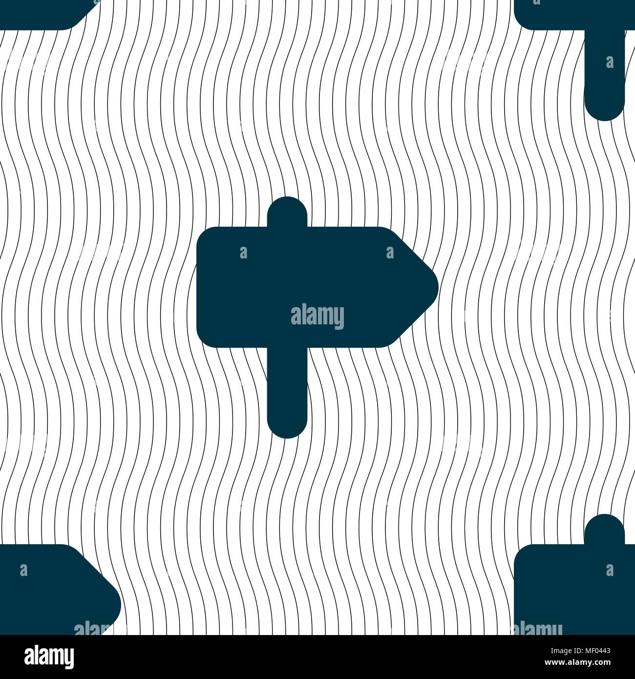 Information Road icon sign. Seamless pattern with geometric texture ...