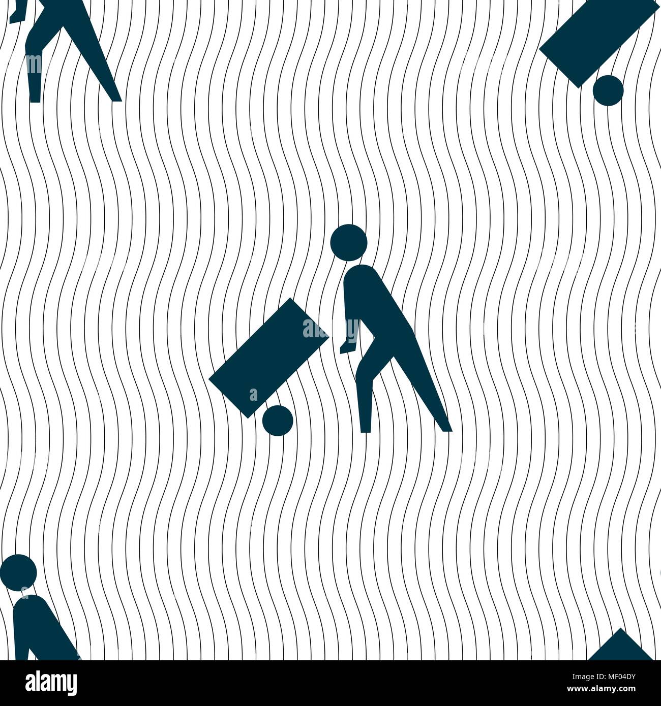 Loader icon sign. Seamless pattern with geometric texture. Vector illustration Stock Vector