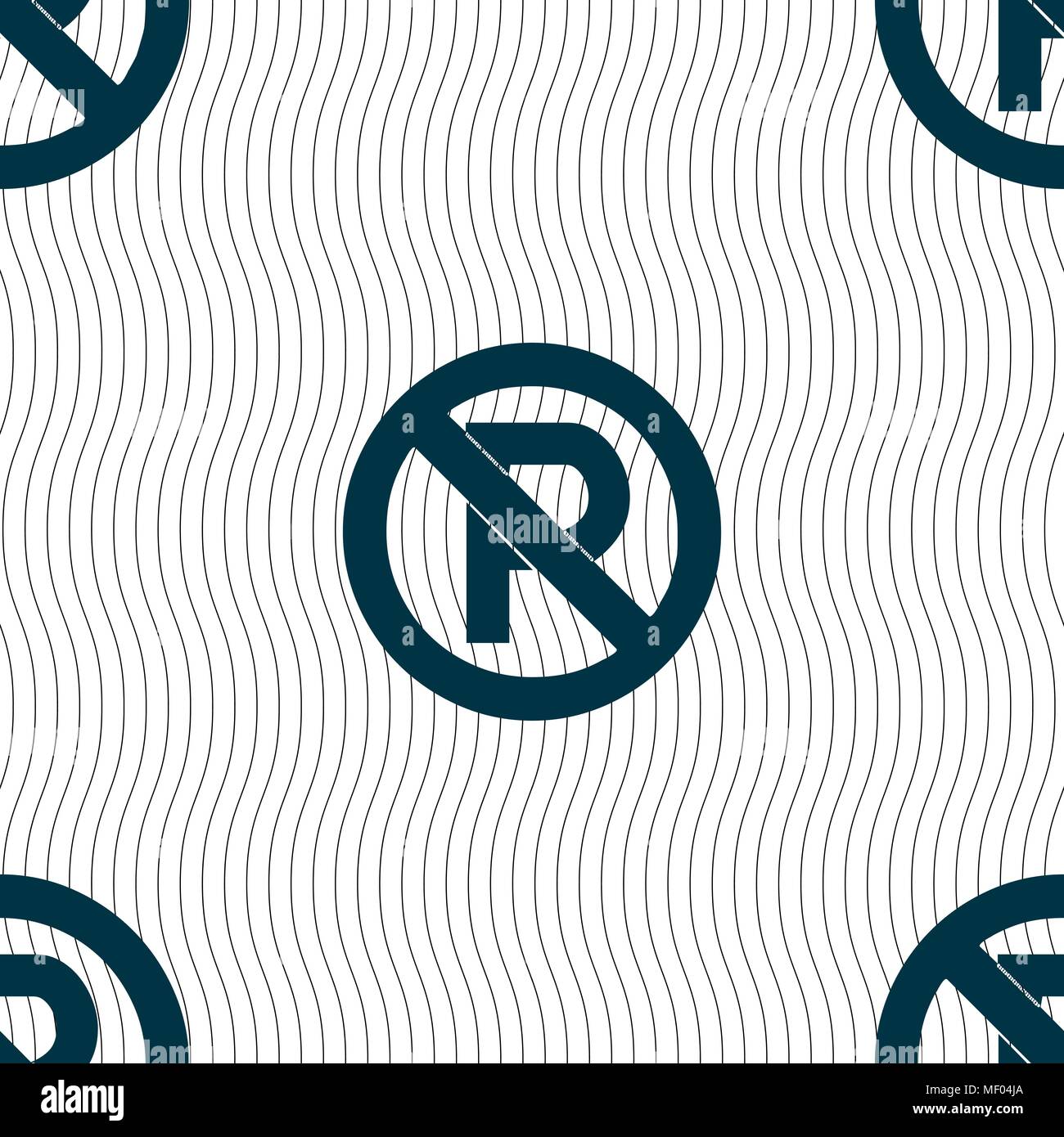 No parking icon sign. Seamless pattern with geometric texture. Vector ...