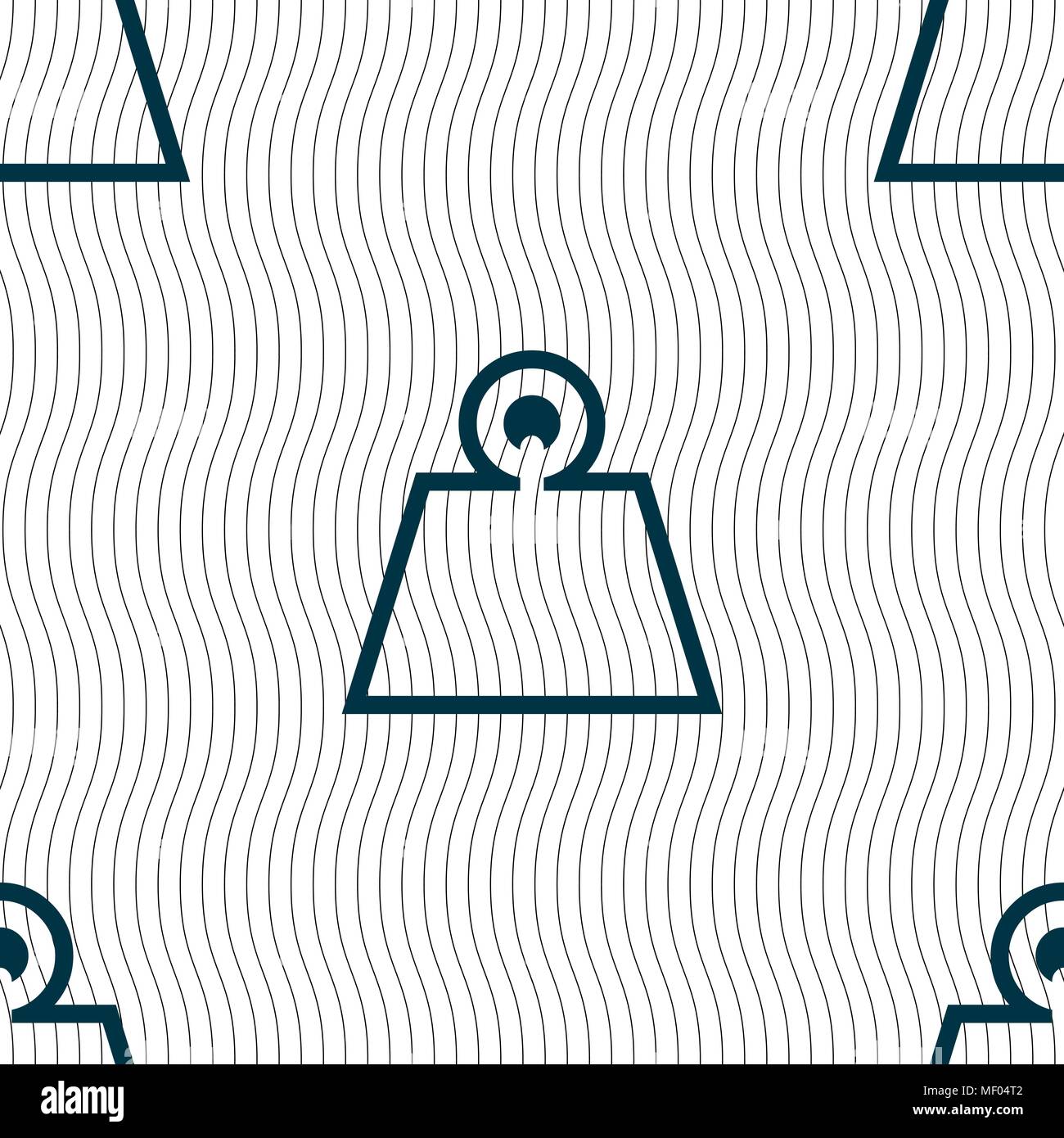 Weight icon sign. Seamless pattern with geometric texture. Vector ...