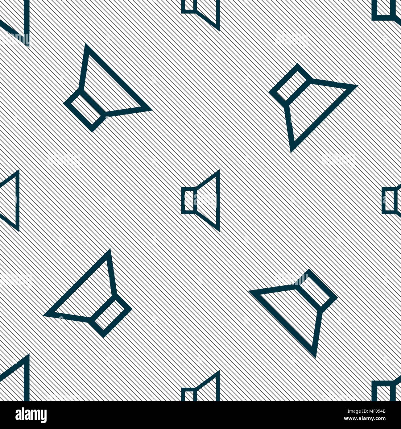 volume, sound icon sign. Seamless pattern with geometric texture ...