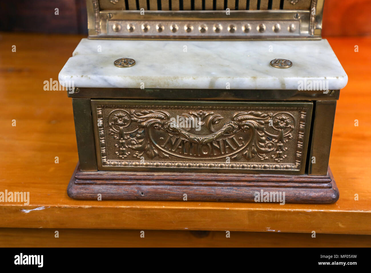Images of Antique National 313 cash register, manufactured in 1912 by National Cash Register Co