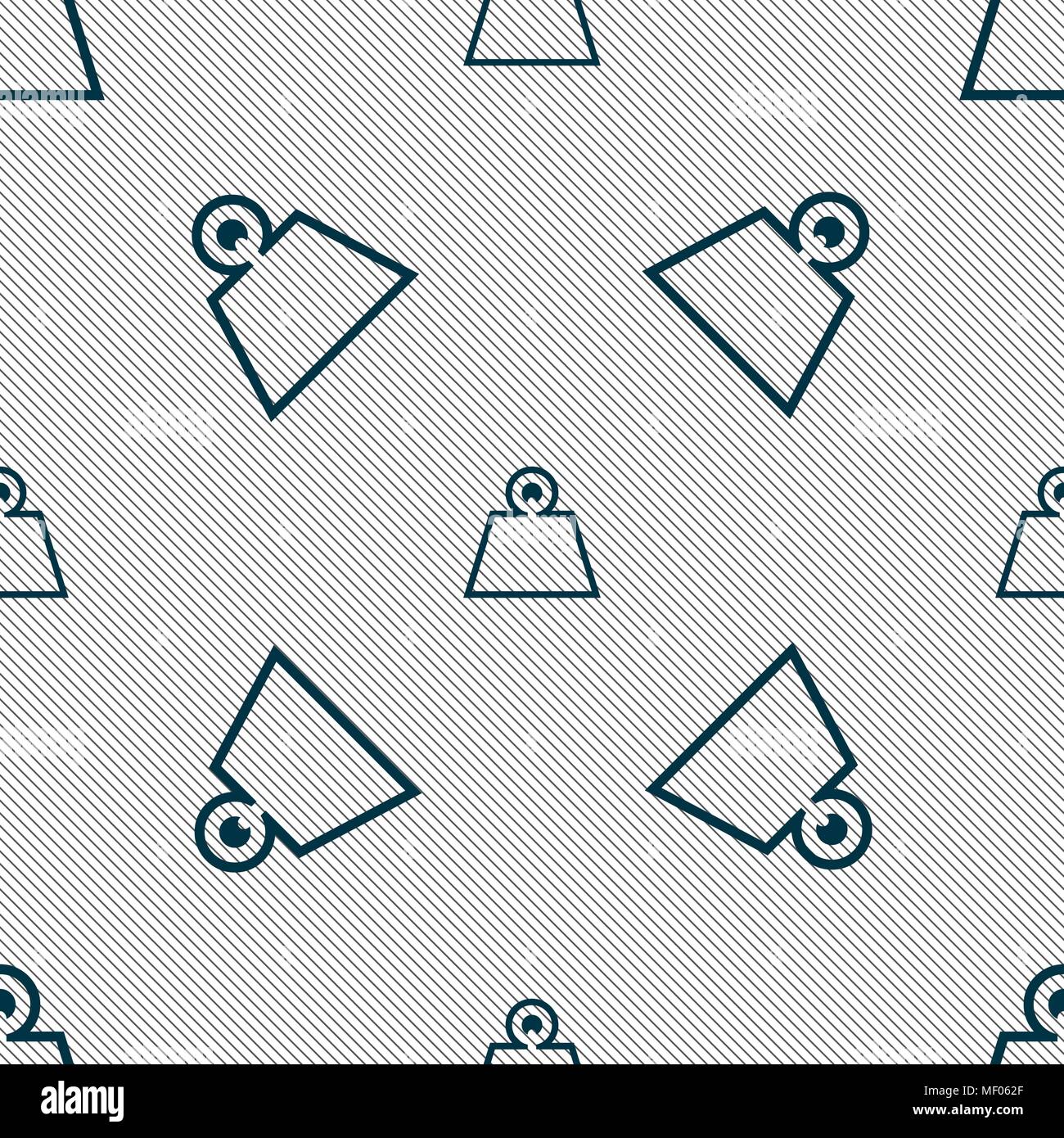 Weight icon sign. Seamless pattern with geometric texture. Vector ...