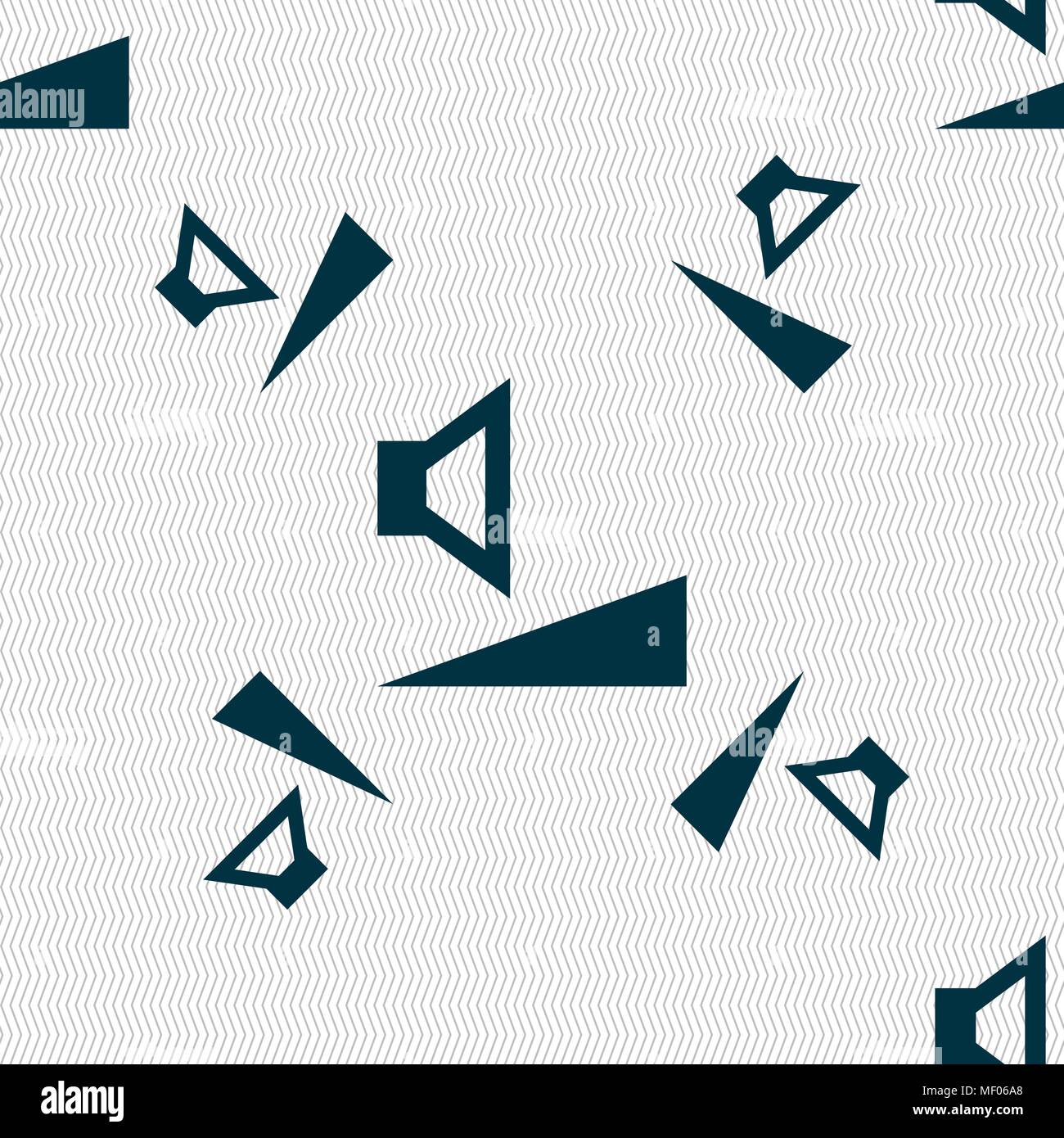 volume, sound icon sign. Seamless pattern with geometric texture ...