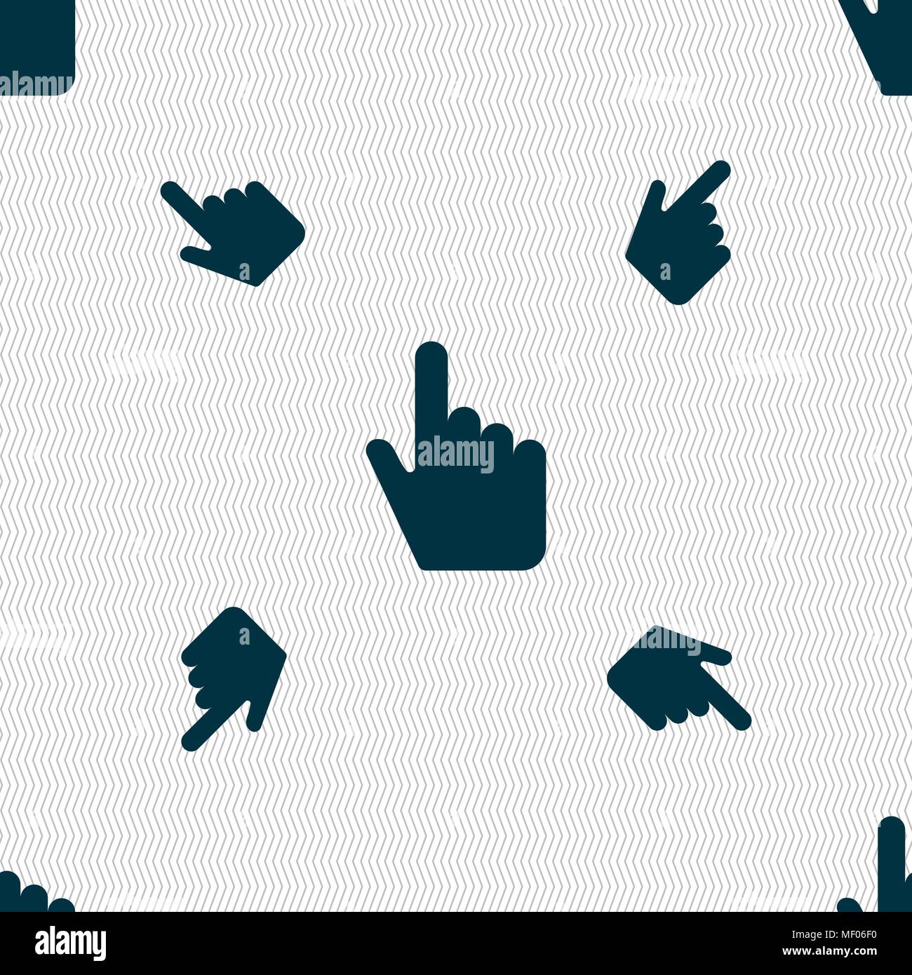 cursor icon sign. Seamless pattern with geometric texture. Vector ...
