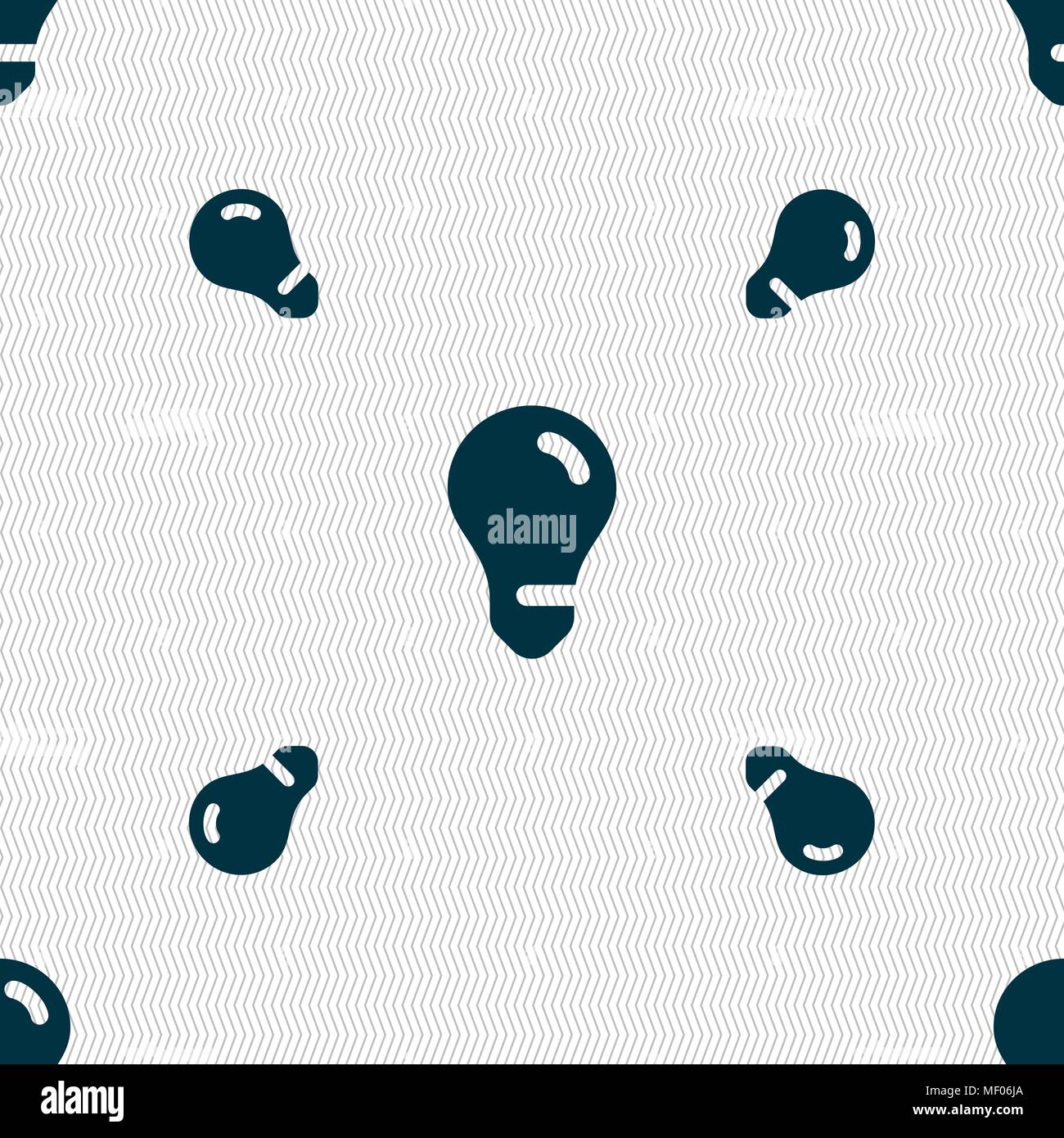 light bulb, idea icon sign. Seamless pattern with geometric texture ...