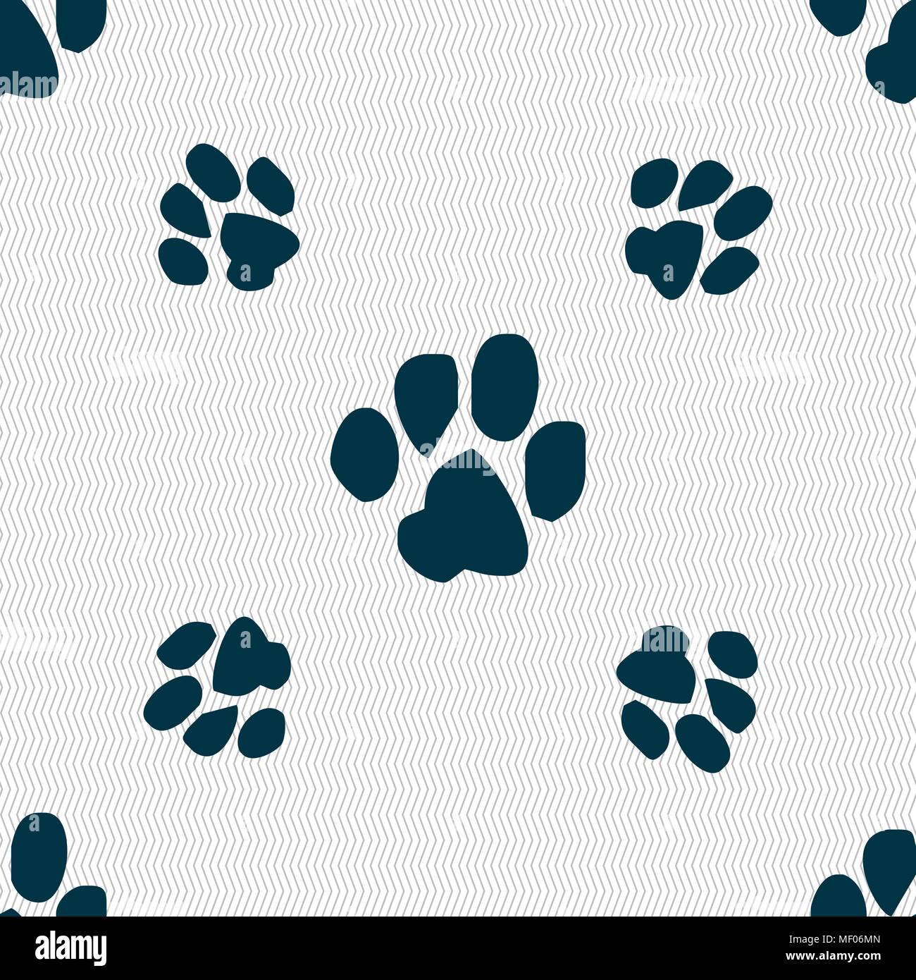 trace dogs icon sign. Seamless pattern with geometric texture. Vector illustration Stock Vector