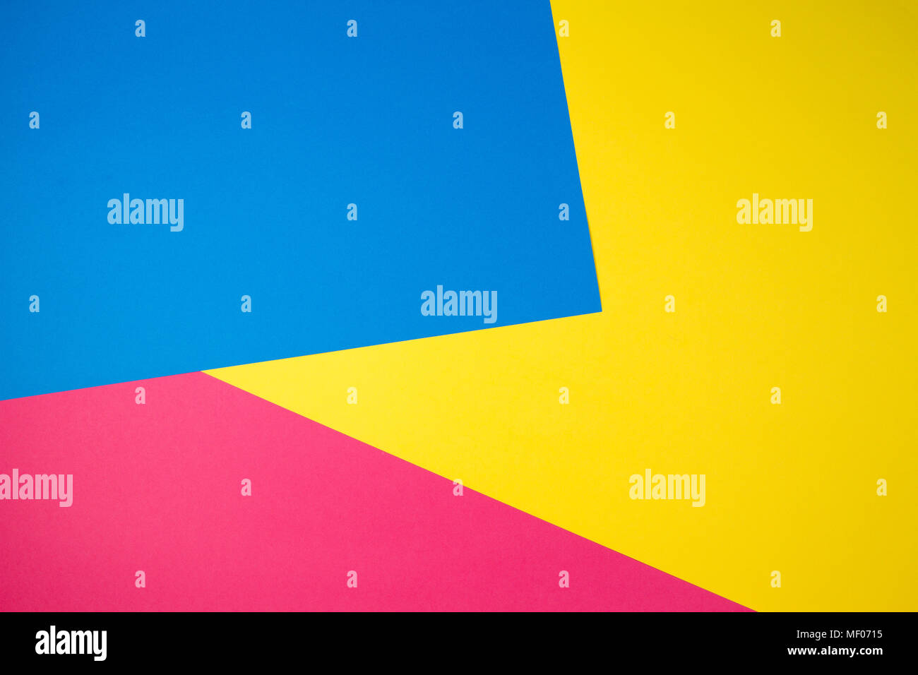 Colorful papers geometry flat composition background Stock Photo